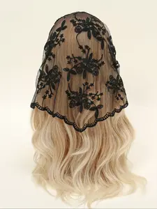 Women's Luxury Lace Design Silk Scarf, Triangle Shaped Accessory for Spring, Perfect for Travel & Party Elegance