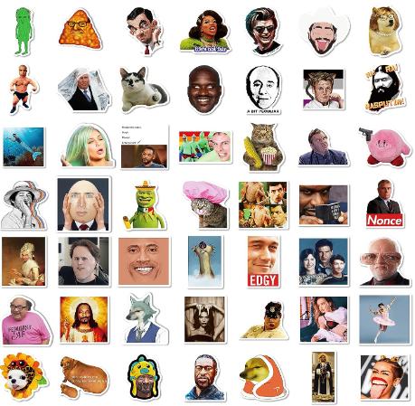 300 PCS Meme Stickers, Funny Stickers for Adults, Vinyl  Waterproof, Laptop, Pack, Bumper, Water Bottles, Computer, Phone, Hard Hat And Car Stickers