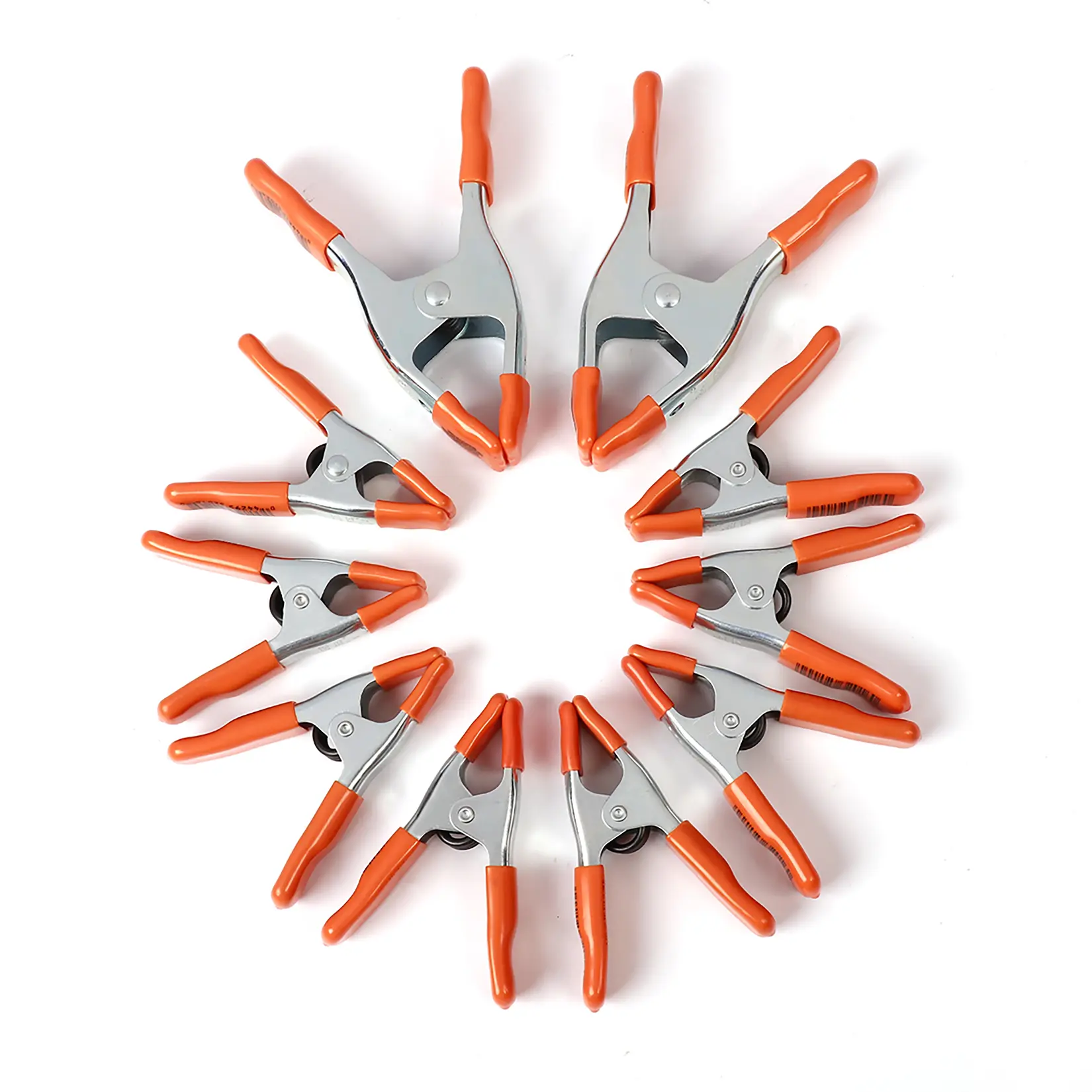 #fathersdaygift PONY 6-inch, 4-inch Heavy Duty Metal Spring Clamps Set, 2-inch, 1-inch Jaw opening, with Protective Handles and Tips, 10-pack