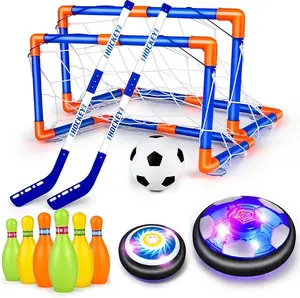 Hover Soccer Ball Set, Rechargeable Indoor Air Floating Soccer Ball with LED Light and Foam Bumper Hover Soccer Ball Set, Rechargeable Indoor Air Floating Soccer Ball with LED Light and Foam Bumper