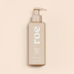 ROE Hair & Body Wash - Gentle Cleanser with Natural Vanilla Scent, Vegan Formula, Fragrance-Free, Non-Irritating, 8.45 oz