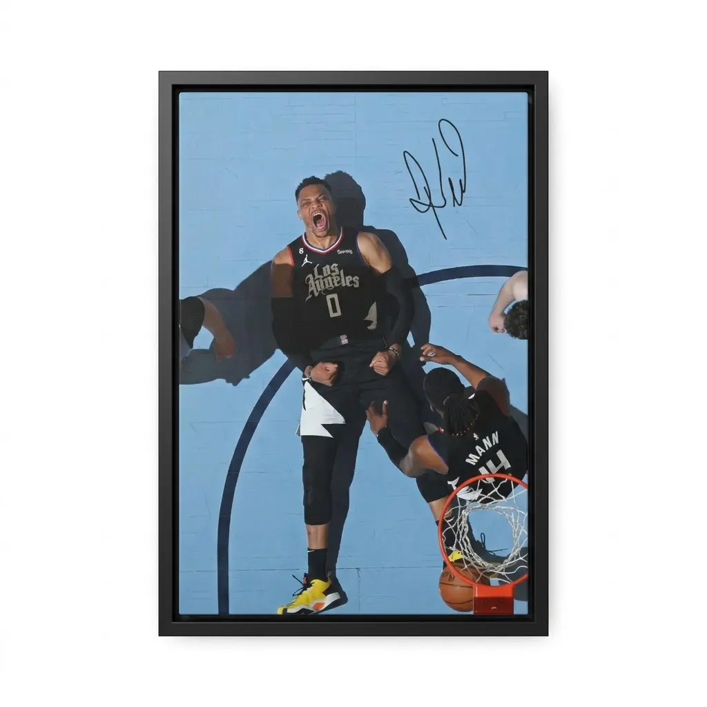 Russell Westbrook Poster, Wall Print, Basketball , Poster Print, Sports Decor, LAC Poster, Basketball Gift