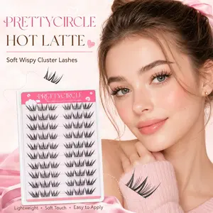 Glue-On 10-Row C Curl False Eyelashes, Natural Look, Clear and Lightweight, Doll Style, 13–15mm Length, 0.07mm Thickness, Beauty Product
