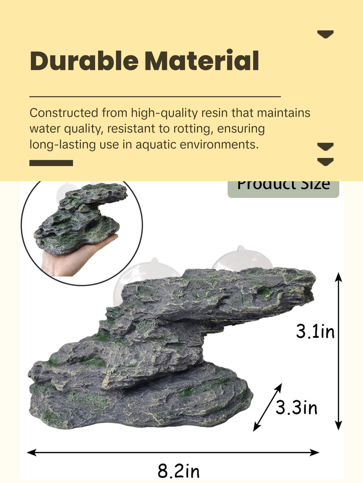 Turtle Basking Platform Reptile Climbing Shale Resin Step Ledge Stone Aquarium Ornament Rock Landscaping Decoration with Suction Cups for Frogs Newts Amphibians Lizard (Medium:8.2”Lx3.3”Wx3.1”H) Turtle Basking Platform Reptile Climbing Shale Resin Step Ledge Stone Aquarium Ornament Rock Landscaping Decoration with Suction Cups for Frogs Newts Amphibians Lizard (Medium:8.2”Lx3.3”Wx3.1”H)
