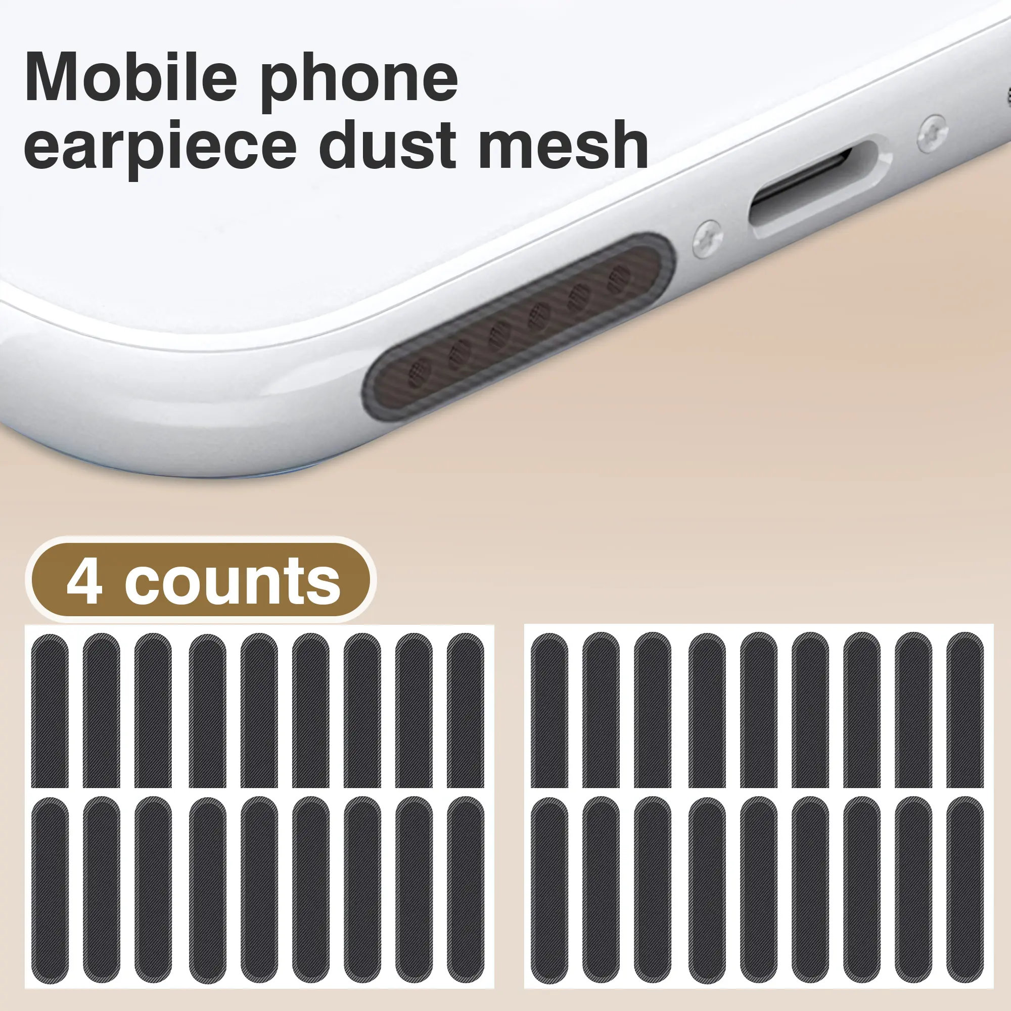 40 Counts Phone Speaker Dust Protector Stickers, Dustproof Mesh Covers for Mobile Device Speakers, 40-Piece Set