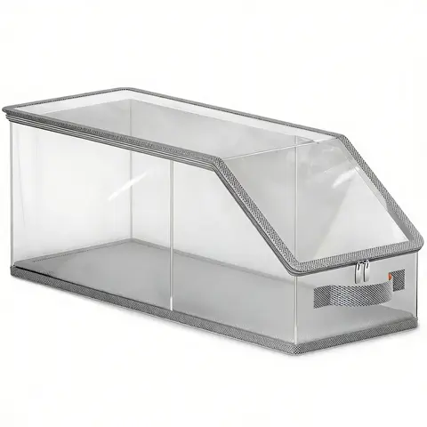 Transparent Baseball Hat Storage Box, Cap Organizers, Holds 12 Hats, Stackable, Foldable, Dust-Proof, Moisture-Resistant, Ideal for Home, Closet, Store Display