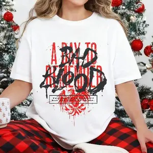 100 Percent Cotton Casual Streetwear Style T-Shirt A Day To Remember Bad Blood Band Logo Design For Music Fans And Rock Enthusiasts Perfect For Summer And Autumn Wear Ideal Gift For Teenagers And Young Adults Who Love Punk Rock Music