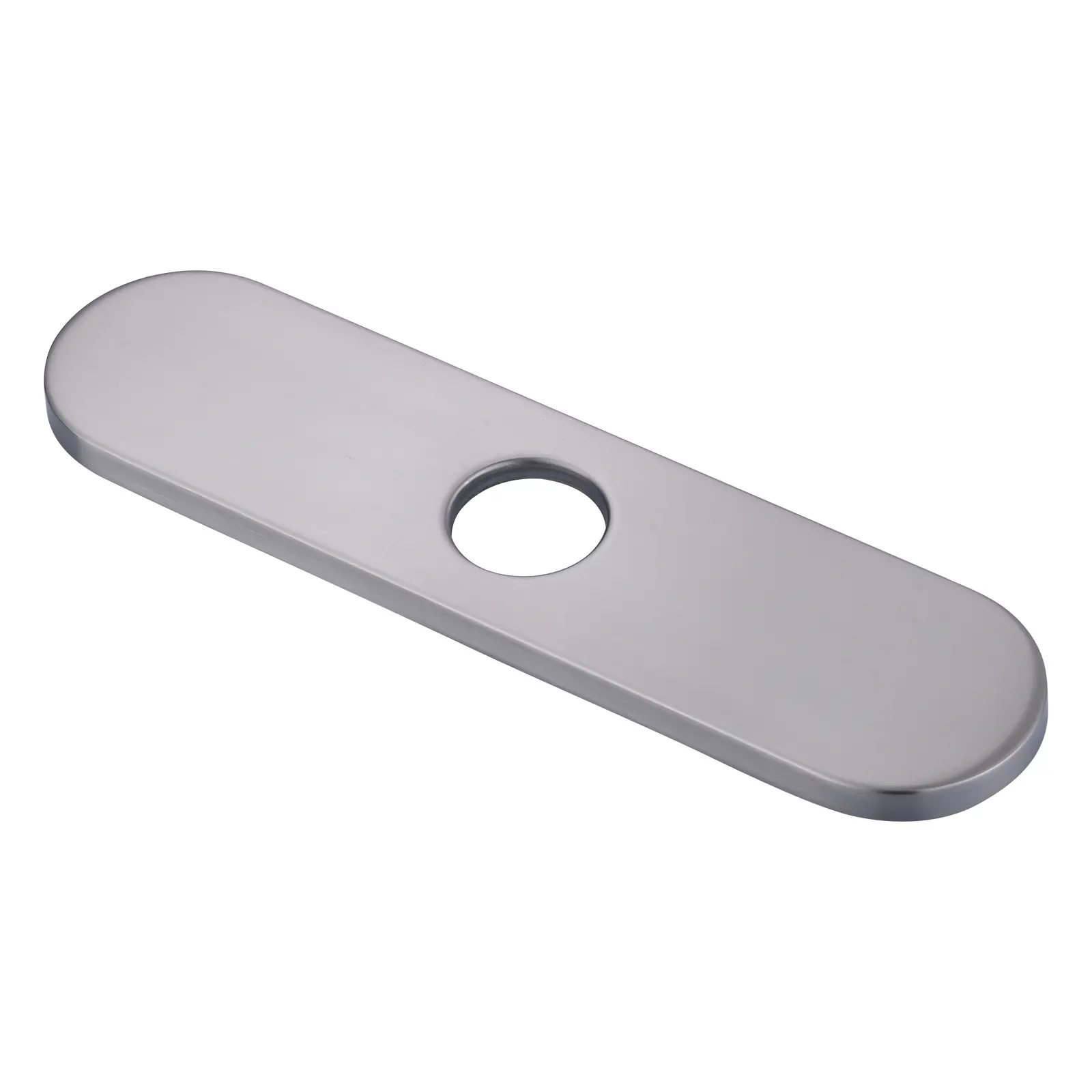 WOWOW 10-in Bathroom Fixtures Sink Faucet Hole Cover Deck Plate - Brushed Nickel Stainless Steel Escutcheon, Scratch-Resistant, Corrosion & Rust-Resistant, Easy to Install Vanity Sink Accessory