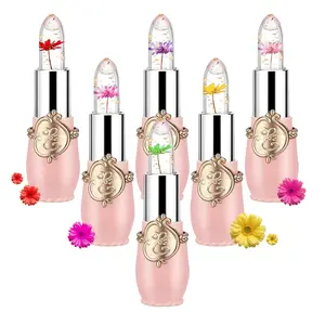 6-Piece Crystal Flower Jelly Lipstick Set - Temperature Color Change Lip Gloss , Long-Lasting Moisturizing, Contains Natural Nutrients, Long-lasting Lip Gloss,Valentines Day Gifts