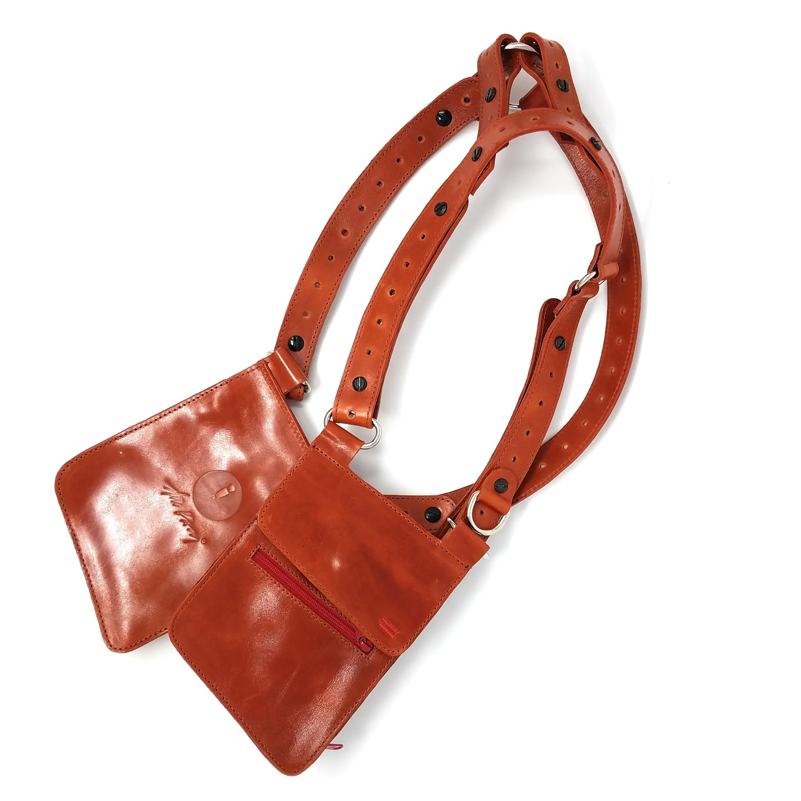 Genderfree Modular + Adjustable Utility Holster Harness with Wallet v1 (Single or Dual) design crossbody