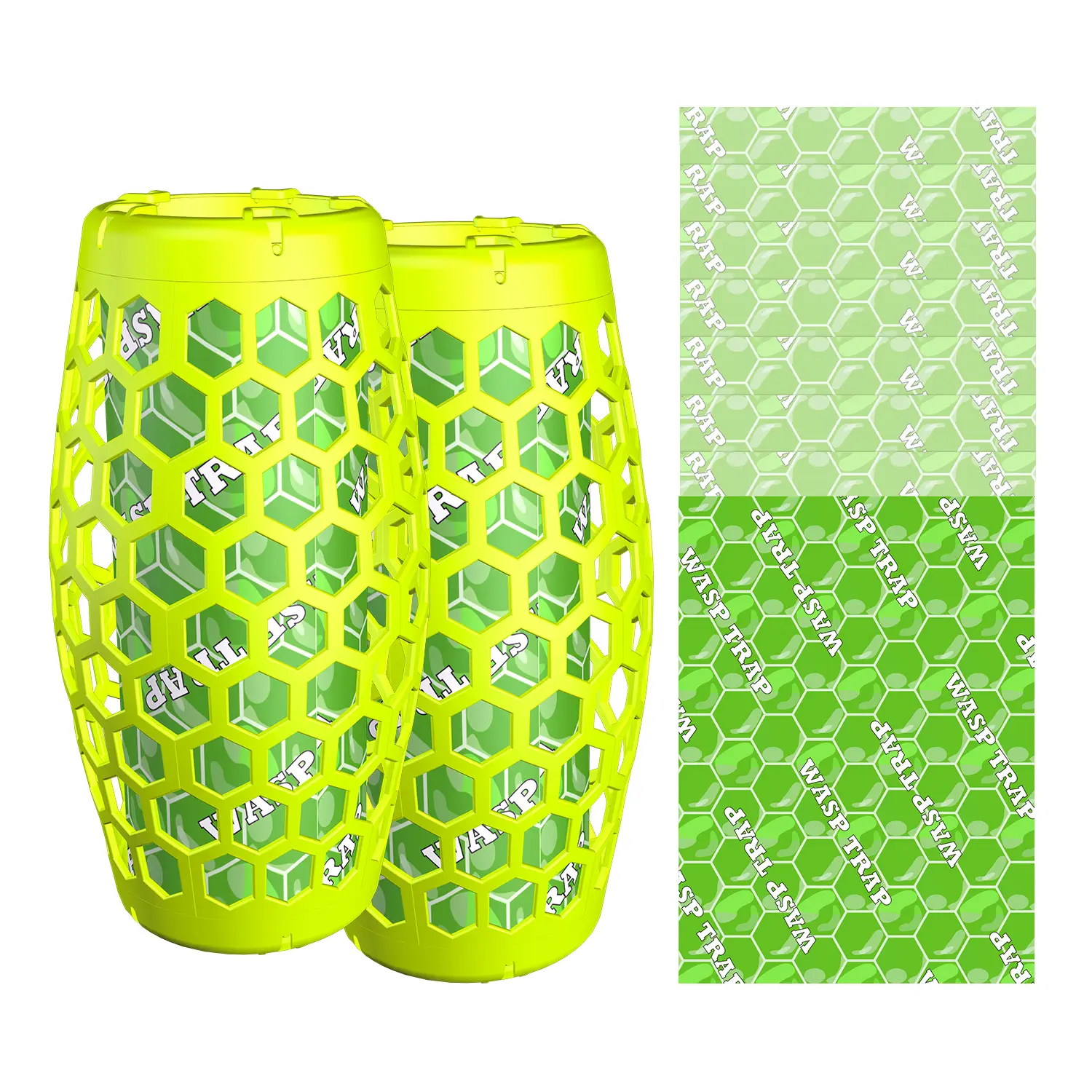 2pack Wasp Trap Outdoor Hanging, Carpenter Bee Catchers for Outside(Green)