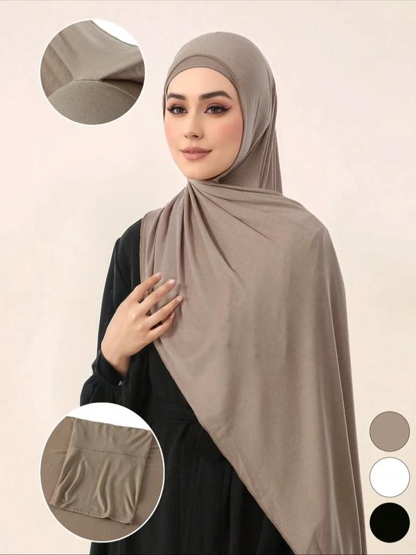 1pc Instant Jersey Hijab with Undercap, Silky Soft Breathable Fabric, Casual Plain Design, Ideal for All Seasons & Special Occasions, Tudung 1pc Instant Jersey Hijab with Undercap, Silky Soft Breathable Fabric, Casual Plain Design, Ideal for All Seasons & Special Occasions, Tudung