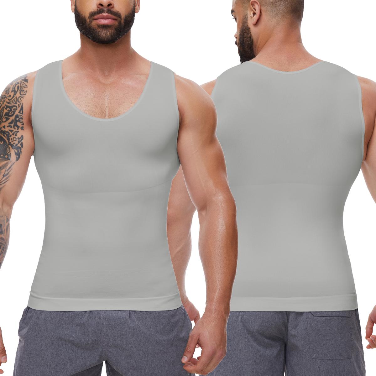 1/2/3/4 Pack Menswear Body Shaper Shapewear Moderate Compression Tank Top Underwear Vest Shirt Comfy Stretchy Lightweight Workout Fabric Breathable Sports Soft Fitness Casual Gym Stylish
