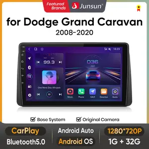 Junsun Car Radio Stereo for Dodge Grand Caravan 2008-2020 Android 13 multimedia video player 9 inch HD touchscreen DSP Wireless Carplay Auto GPS navigation