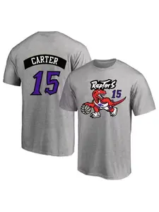 Vintage Collector's Edition Toronto Raptors #15 Vince Carter Jersey, Unisex, Training Suit, Crew Neck, Short Sleeve T-Shirt, Basketball Streetwear, Loose Fit, Casual, Breathable, Men's Short Sleeve