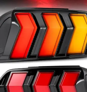 LED Tail Light Assembly for Ford Mustang 2015-2023 Taillight Rear Lamp Pair Replacement w/Sequential Turn Signal & Start Up Animation w/Smoke Lens