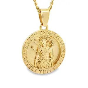 Saint Sebastian Pendant - Gold