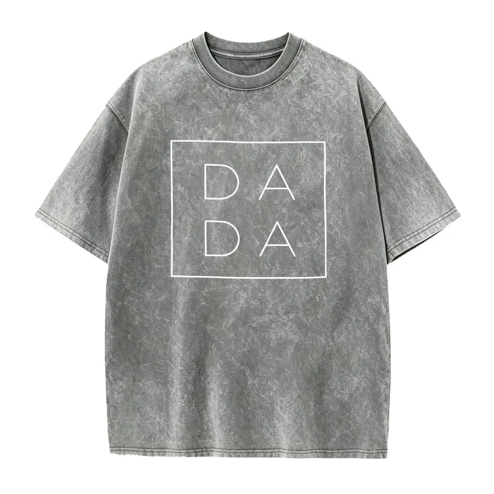 Men's DADA Graphic T-Shirt, Funny Cotton Tee Gift for Dad, Classic Casual Menswear with a Round Neck and Short Sleeves, Seamless, Fabric, Soft, Smooth, Ribbed, Knit, Tops, Shortsleeve, Baggy, Loose