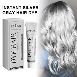 Gray Hair Dye Cream with Hydrolyzed Wheat Protein | Smooth Silver Transition & Nourished Shiny Hair