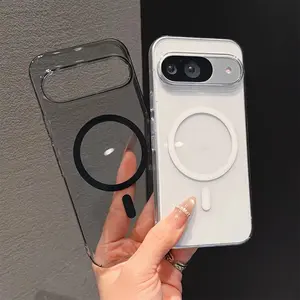 Luxury Ultra Thin Transparent For Magsafe Case For Google Pixel 10 9 Pro XL 10A 9A Magnetic Wireless Charging Shockproof Protective Cover