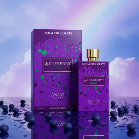 Oud Al Anfar Blueberry Forest Dubai Chocolate Fragrance 2.7 Fl Oz Luscious Gourmand Scent with Blueberry Caramel & Vanilla Notes for Men and Women