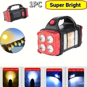 Solar Handheld LED Flashlight, Four Lighting Modes, Options, Solar and USB Charging, Perfect Gift Choice