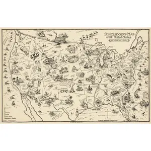 1926 Bootlegger's Map of the United States