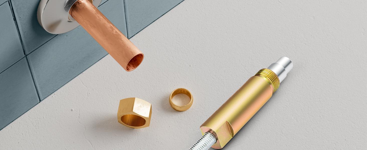 DURATECH Compression Sleeve Puller Tool, Ferrule Puller for 1/2 ” Compression Fittings, Without Damage, Corrosion Resistance, Remove Nut and Ferrule of Pipe in Kitchen, Sinks, and Bathtubs