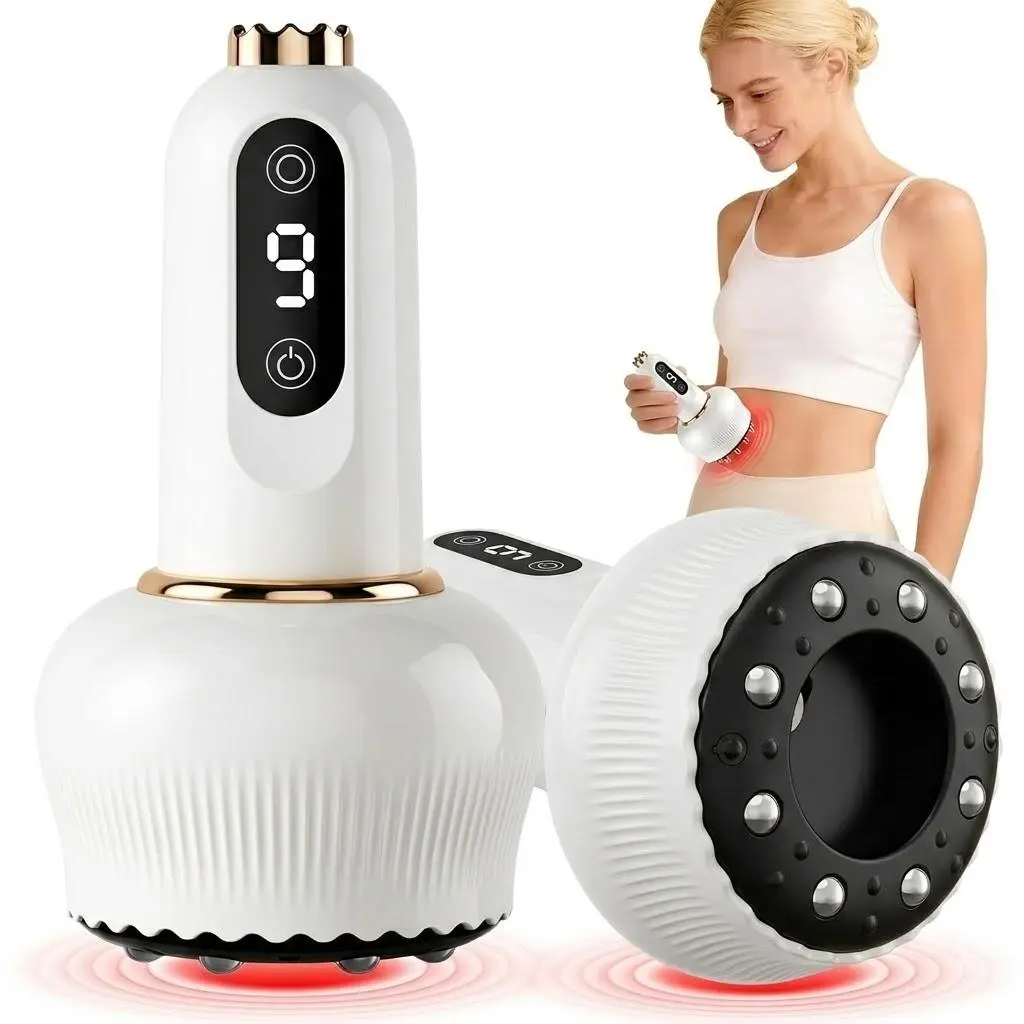 Electric Cupping Massager with Gua Sha & Meridian Scraping Brush, Home Vacuum Therapy Device for Back Relaxation, Ideal Gift for Adults Fascia Release Tools Massagemachine