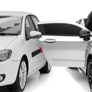 Car Door Dent Protector Removable Soft Cushion Magnetic Guard Strip For Garage Parking 2 Meter - Black At007