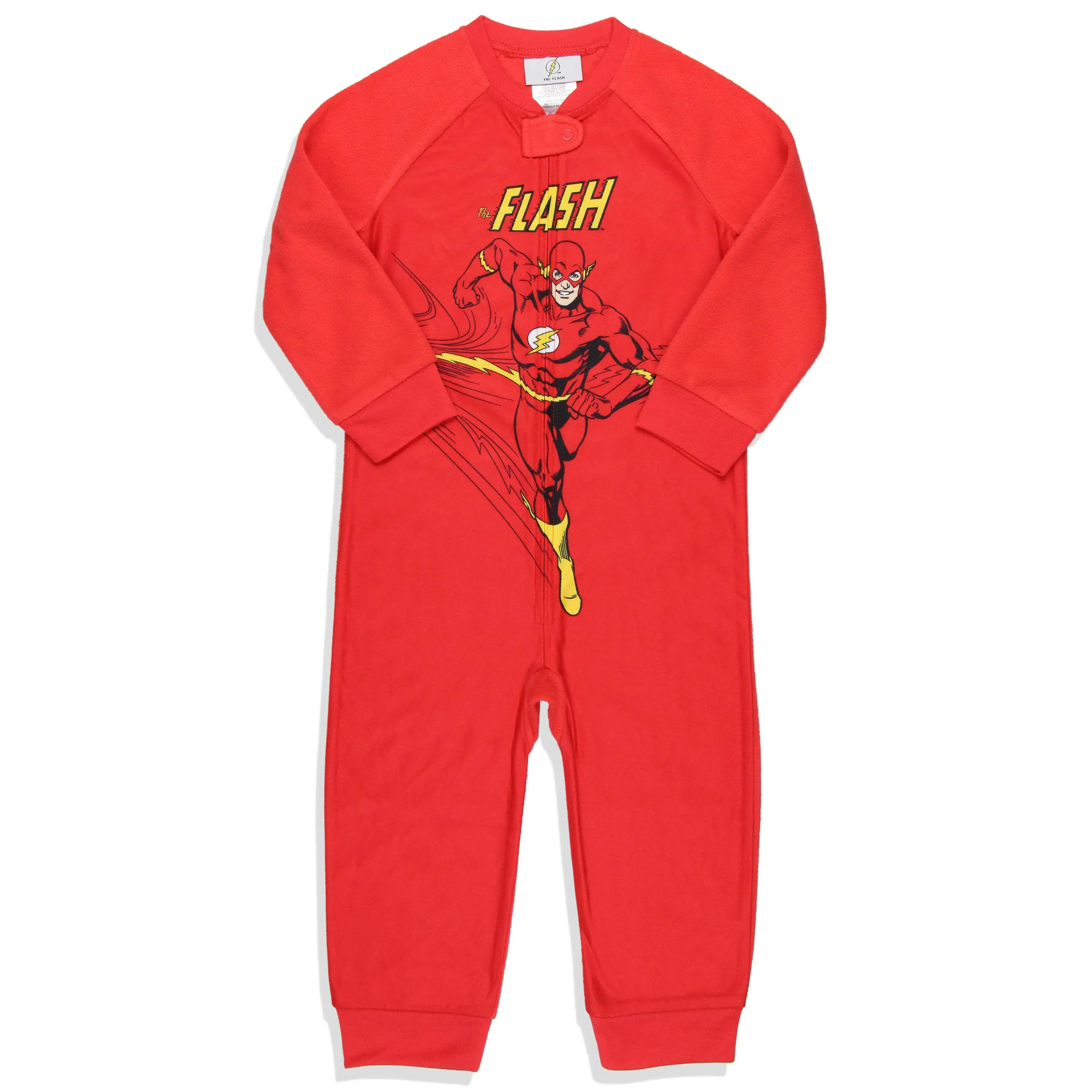 DC Toddler Boys' Classic The Flash Union Suit Footless Pajama Costume