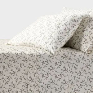 Twin/Twin Extra Long 400 Thread Count Christmas Holiday Performance Sheet Set Holly - Threshold