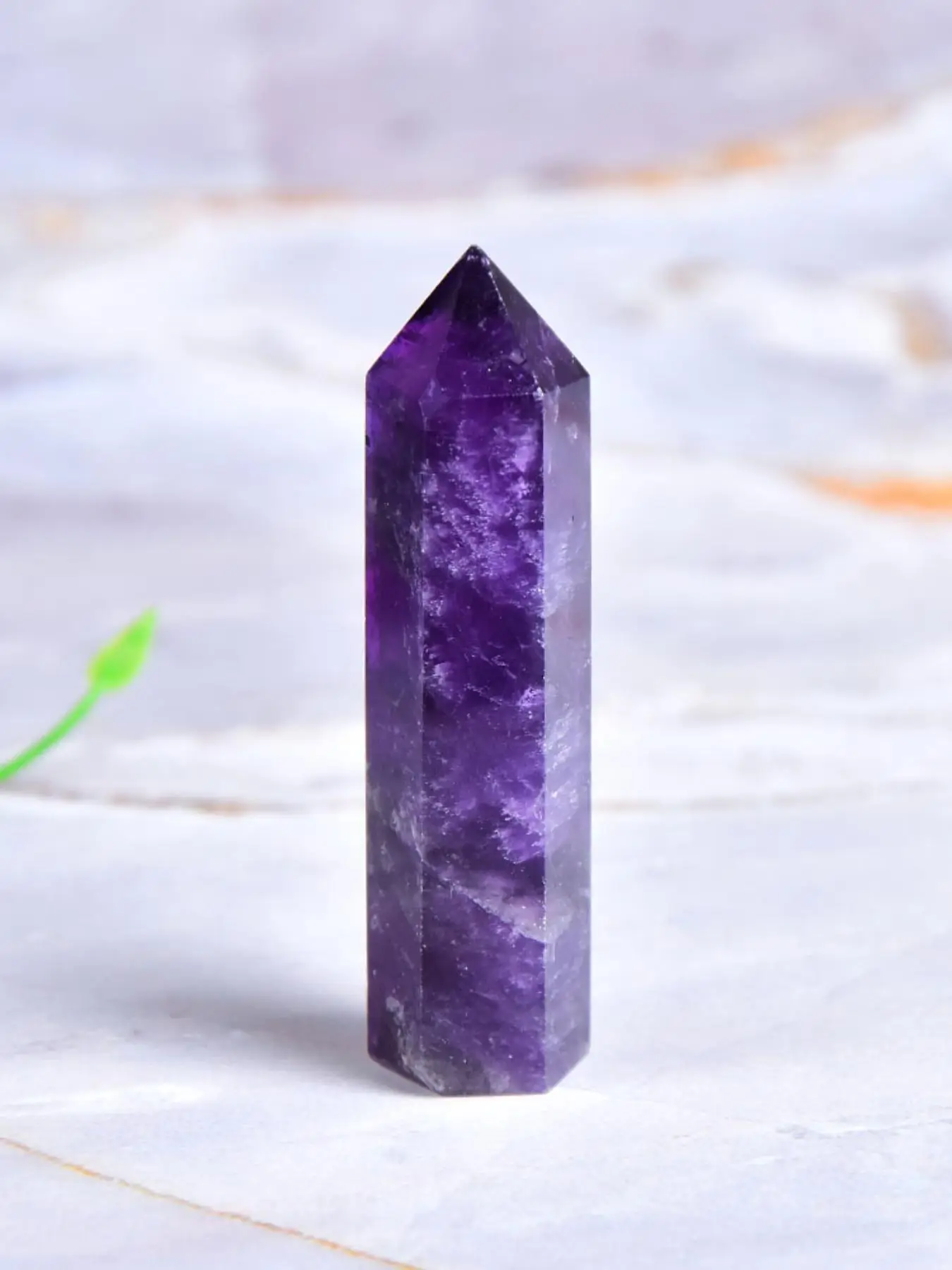 Natural Amethyst Crystal Point, Healing Stone, Hexagonal Obelisk, Crystal Ornaments for Home Decoration, Jewelry Accessories