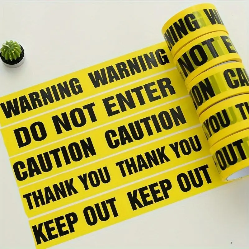 82ft Halloween Decoration Party Tape - Black & Yellow Hazard Warning Safety Stripe Tape For Walls, Floors, Pipes & Equipment Caution Tape