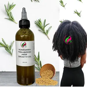 4 OUNCES ROSEMARY FENUGREEK HAIR GROWTH OIL, chebe hair grease, chebe hair butter, scalp stimulator, Black castor oil, amla oil, tea tree oil, Batana oil, Ayurverdic oil Scalp Treatment for Edges, Thinning Hair, Breakage Pre-Poo Fast Hair Growth Oil