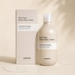 Deeom Korea Real Yam Glass Glow Toner, Milky K-Beauty, Icheon Rice Niacinamide Formula, Alcohol Free, Barrier Repair, Brightening, Fades Dark Spots, Quick Absorb, Non Sticky, Large 300ml, For Dry Sensitive Skin, Daily Hydrating Care