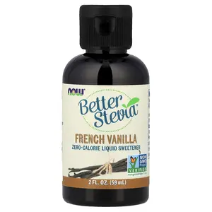 NOW Foods Better Stevia®, Zero-Calorie Liquid Sweetener, French Vanilla, 2 fl oz (59 ml)