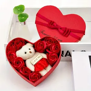 SoloSerenade™ Valentine's Day Bear Rose Gift Box