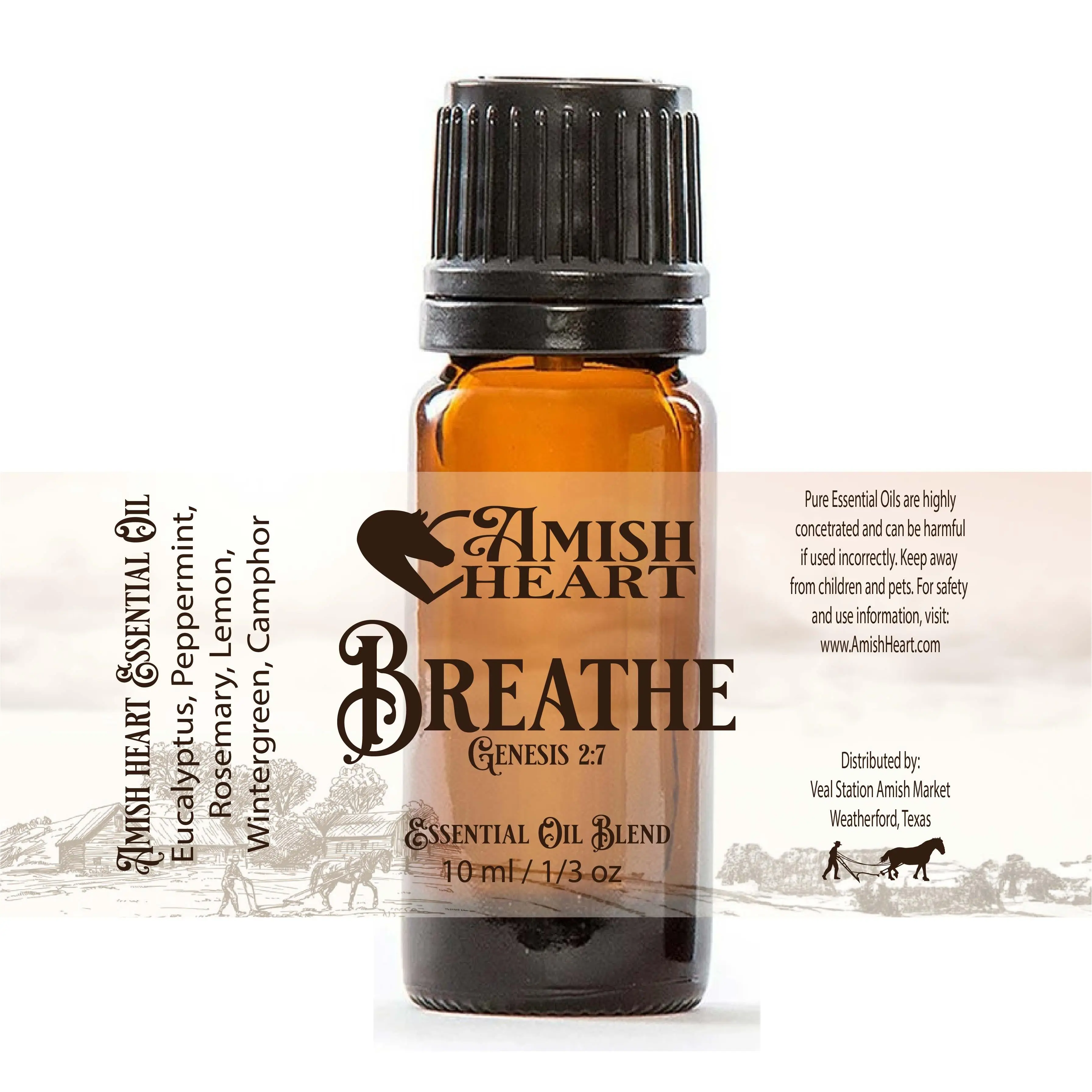Breathe Essential Oil Blend | Amish Heart | Clearer Breathing & Respiratory Support