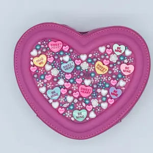 Sweet Heart Valentine’s Day Gift Junk Charm Purse with Strap
