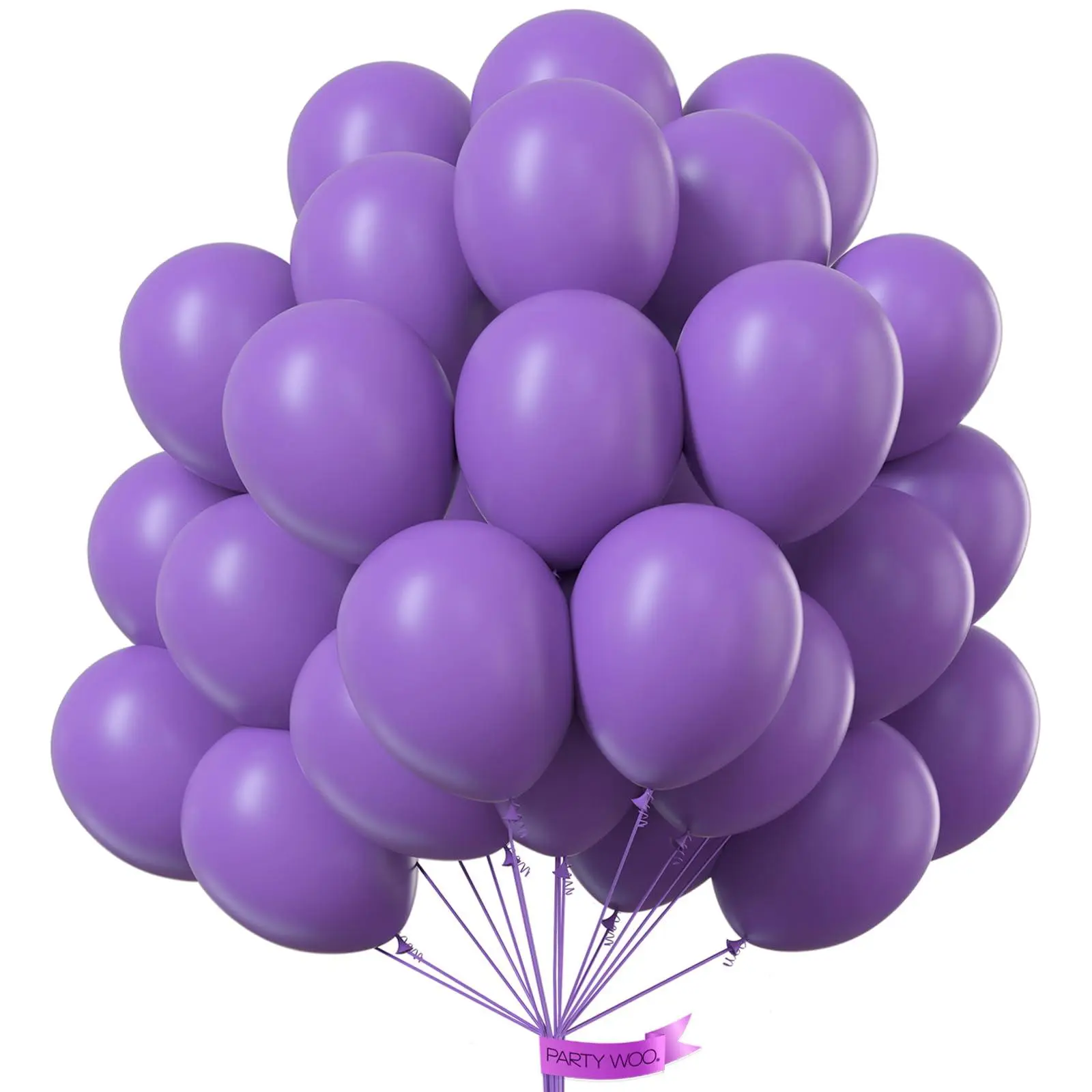 PartyWoo Purple Balloons 50pcs 12 Inch Purple Latex Balloons for Birthday Baby Shower Anniversary Engagement Wedding Princess Bachelorette Bridal Shower Butterfly Party Decorations Purple-Y15