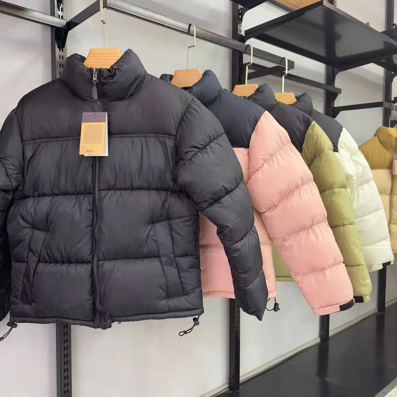 Winter TNF96 cotton jacket with embroidered US version for couples, Same style from The NorthF, waterproof, versatile, loose cross-border foreign trade cotton jacket Menswear Coats Long Sleeve Underwear Tops