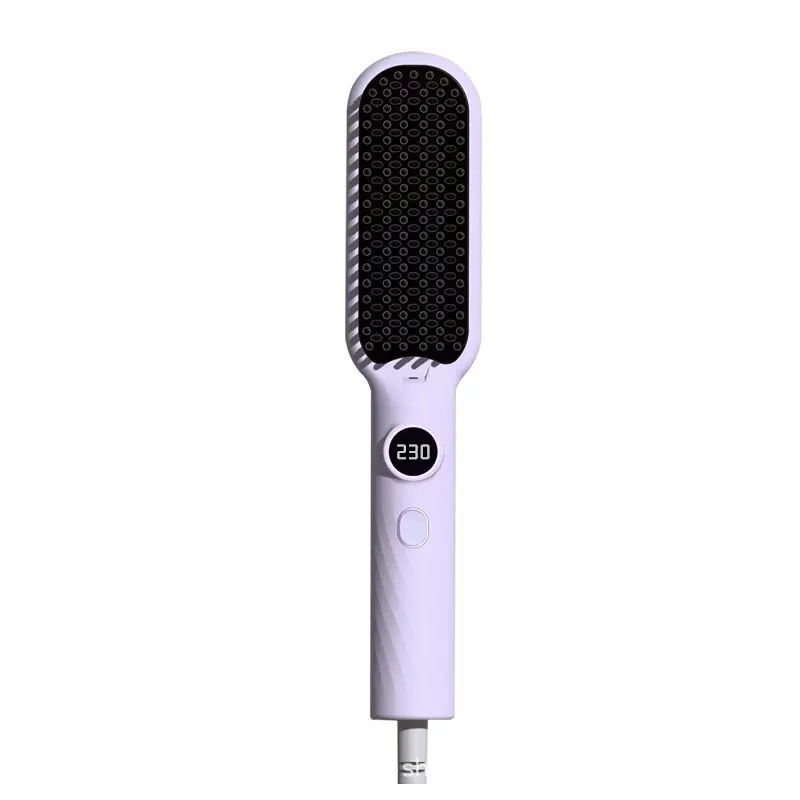 Multifunctional Hair Straightener with Negative Ion Technology, Anti-Scald Ceramic Comb for Frizz-Free Styling & Smooth Hair, 5 Temp Settings