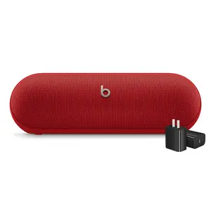 Beats Pill Portable Wireless Bluetooth Speaker and Portable Charger with Wall Adapter - Statement Red - MWQW3LL/A