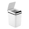 2pcs White Countertop Bathroom Bins - 2-Pack 12L ABS Plastic Touchless Motion Sensor Automatic Trash Bin (23.5cm*15.5cm*30cm) with 3 Sensing Modes, Fresh-Seal, Waterproof, Compact Slim Home Storage Solutions for Bathrooms, Tight Spaces (Father's Day Gift)
