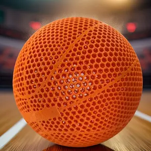 Brand New 3D Printed Basketball, Made with SIZE7 New Technology to Create a Three-dimensional Silent Basketball That Does Not Require Inflation and Is Suitable for Use by Teenagers and Adults, or as a Holiday Gift