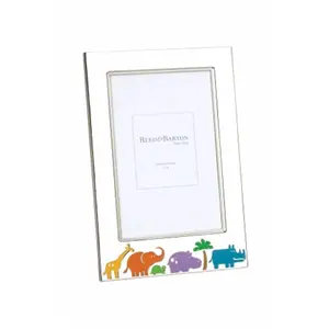 Parade Tropical Jungle Photo Frame (Reed and Barton 3206263000) - 4x6 in Display, 6.25x4.375 in Dimensions, Jungle Series, Tropical Theme, Colorful Animals, Baby Nursery Home Decor Accessory, Baby Gift