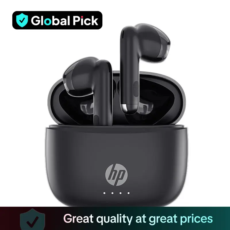HP Wireless Earphone, 1 Count In-ear Design Noise Cancelling Headphone with Charging Case, Stereo Bass Earbuds, IPX4 Waterproof Sports Earphone