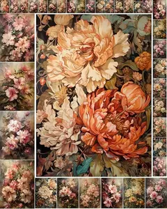 Decoupage Paper Pack, rose Decoupage, Craft and Scrapbooking, 35 Sheets 6"x8"