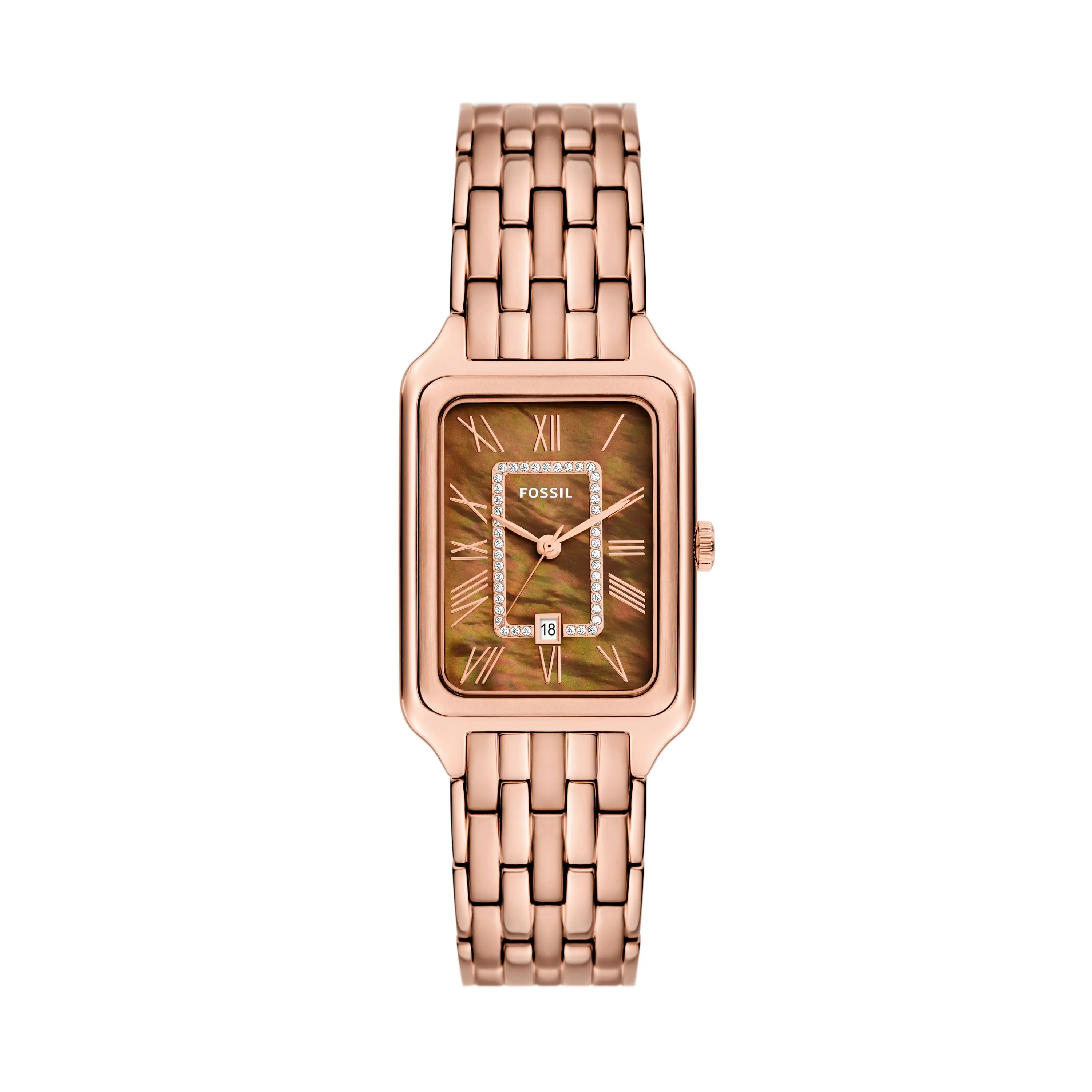 Fossil Women's Raquel Three-Hand Date, Rose Gold-Tone Stainless Steel Watch